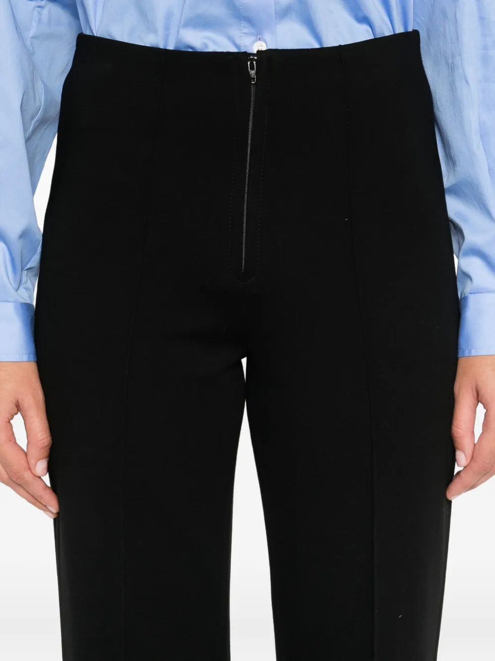 SANDRO Flared broek met rits Zwart