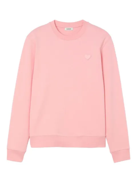 SANDRO heart-motif sweatshirt