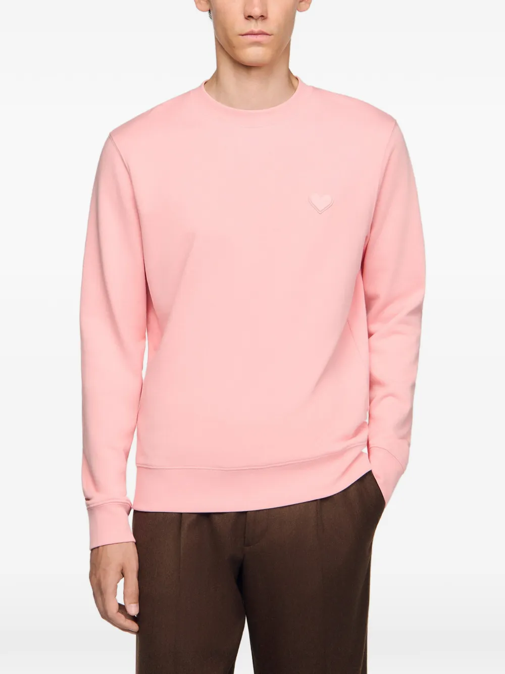 SANDRO Sweater met hartpatroon Roze