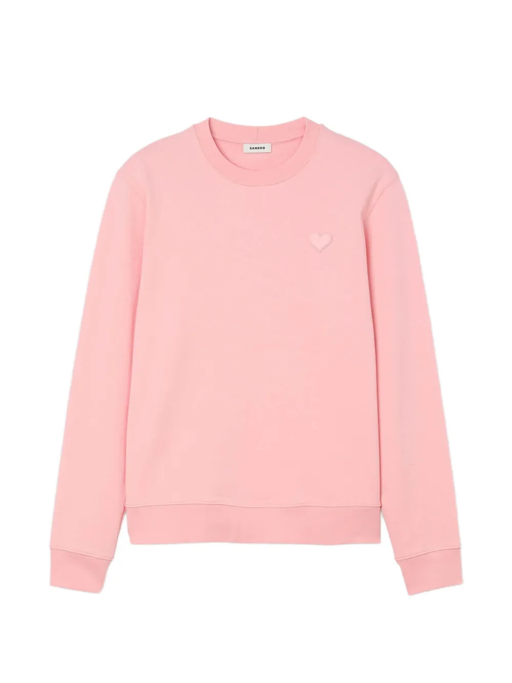 SANDRO Sweatshirt mit Herzmotiv - Rosa