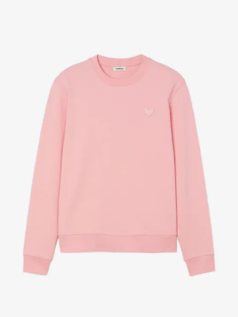 SANDRO heart patch crewneck