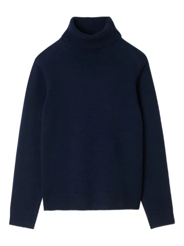 SANDRO Gerippter Rollkragenpullover Blau FARFETCH DE