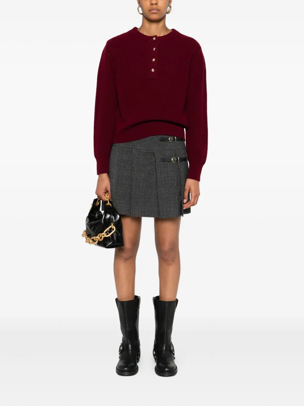 SANDRO ribbed button-embellished sweater | Knitted Sweaters | Image 2