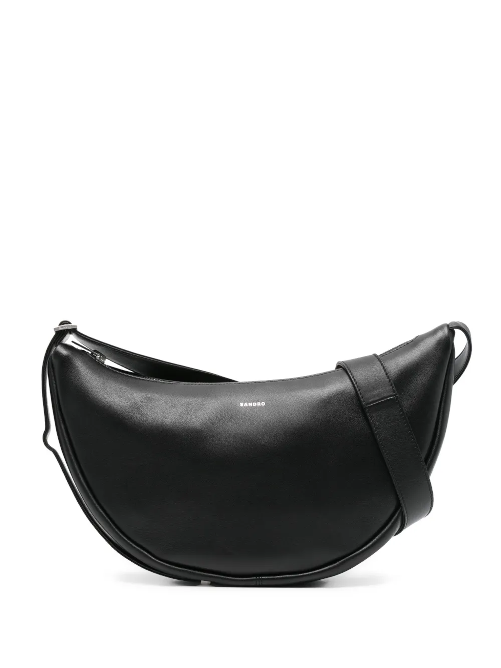 SANDRO leather crossbody bag | Black | Image 1