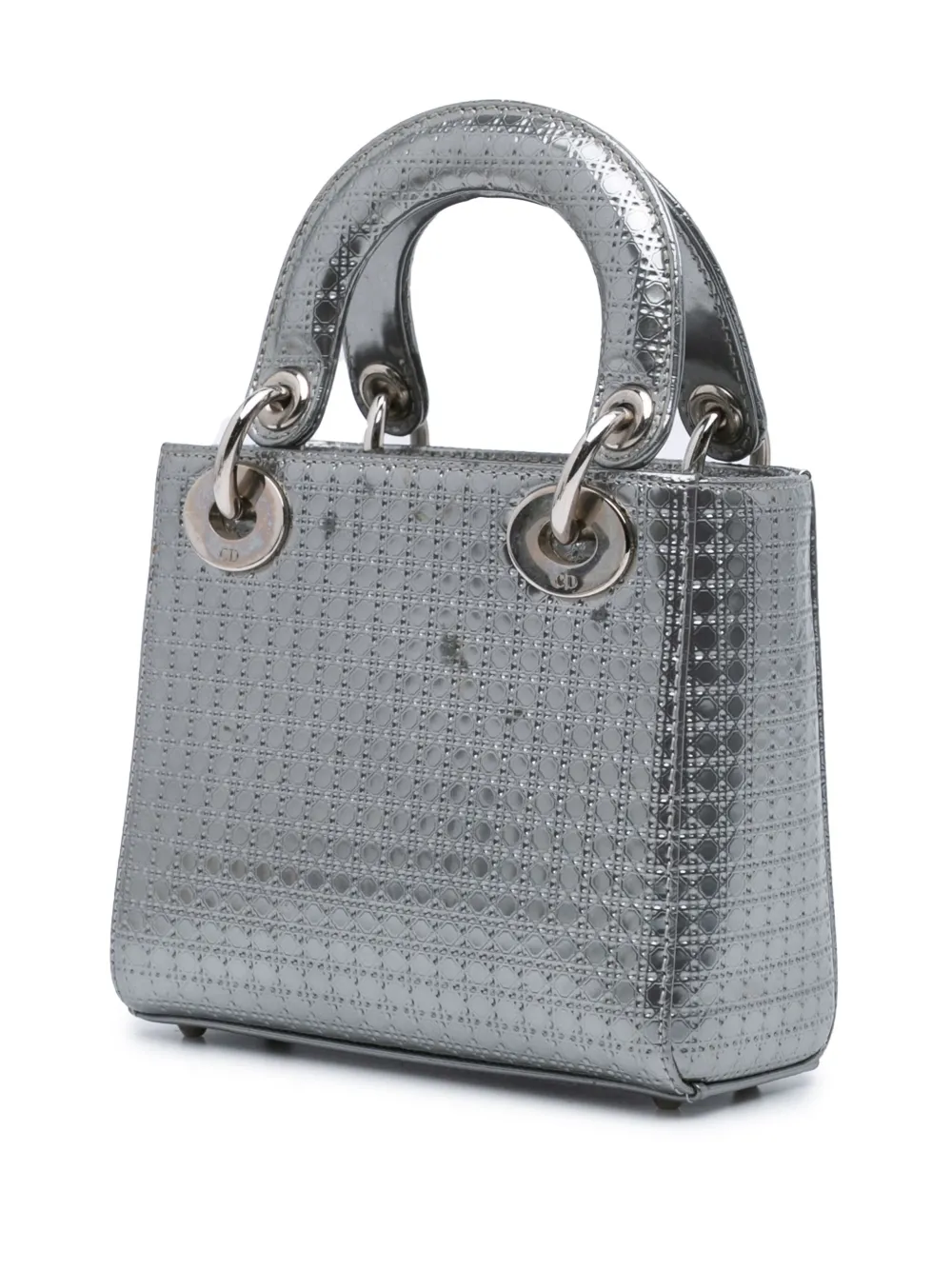 Christian Dior Pre-Owned 2016 Mini Metallic Patent Microcannage Lady Dior satchel | Pre-Owned | Image 2