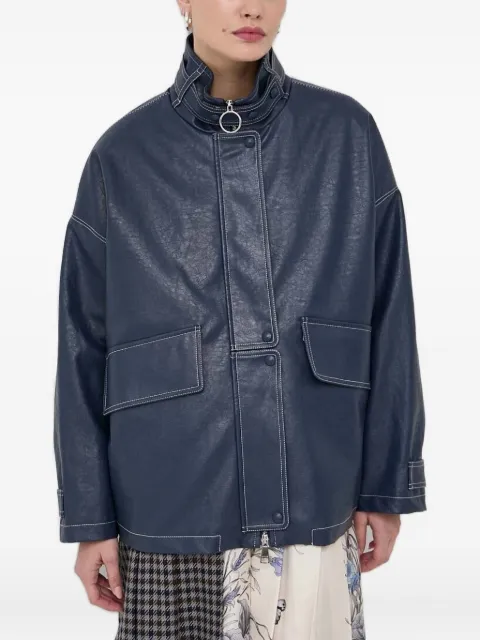 Beatrice B high-neck snap-fastening jacket