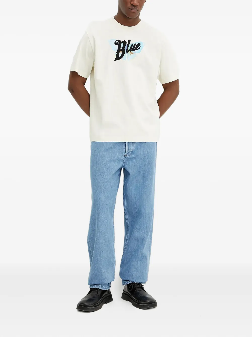 BLUEMARBLE T-shirt met vlinderprint - Beige