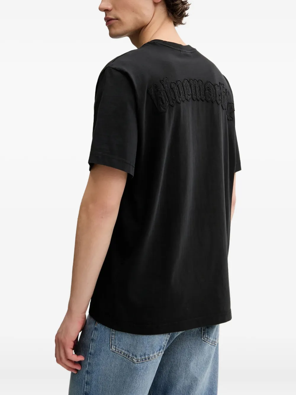 BLUEMARBLE T-shirt met geborduurd logo - Zwart