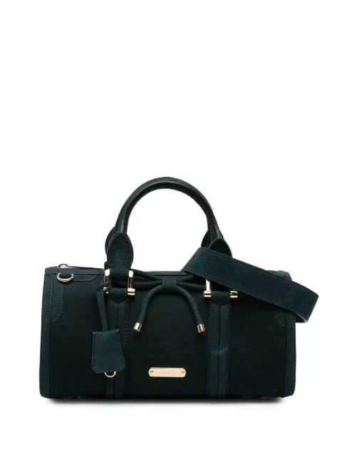 Burberry Pre-Owned 2000-2017 Nubuck Bow Barrel Top Handle Bag satchel