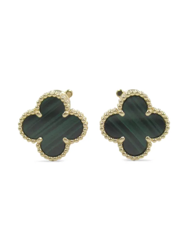 Sweet Alhambra Van Cleef And Arpels Green Earrings Sold At Auction