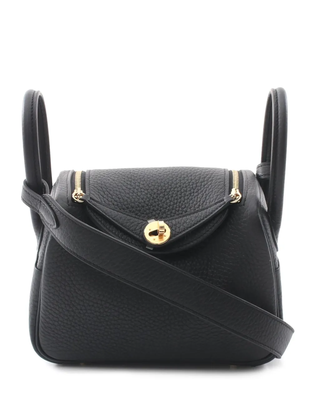 Hermès Pre-Owned 2024 リンディ ショルダーバッグ ミニ - ブラック Hermès Pre-Owned 2024 リンディ ショルダーバッグ ミニ - ブラック