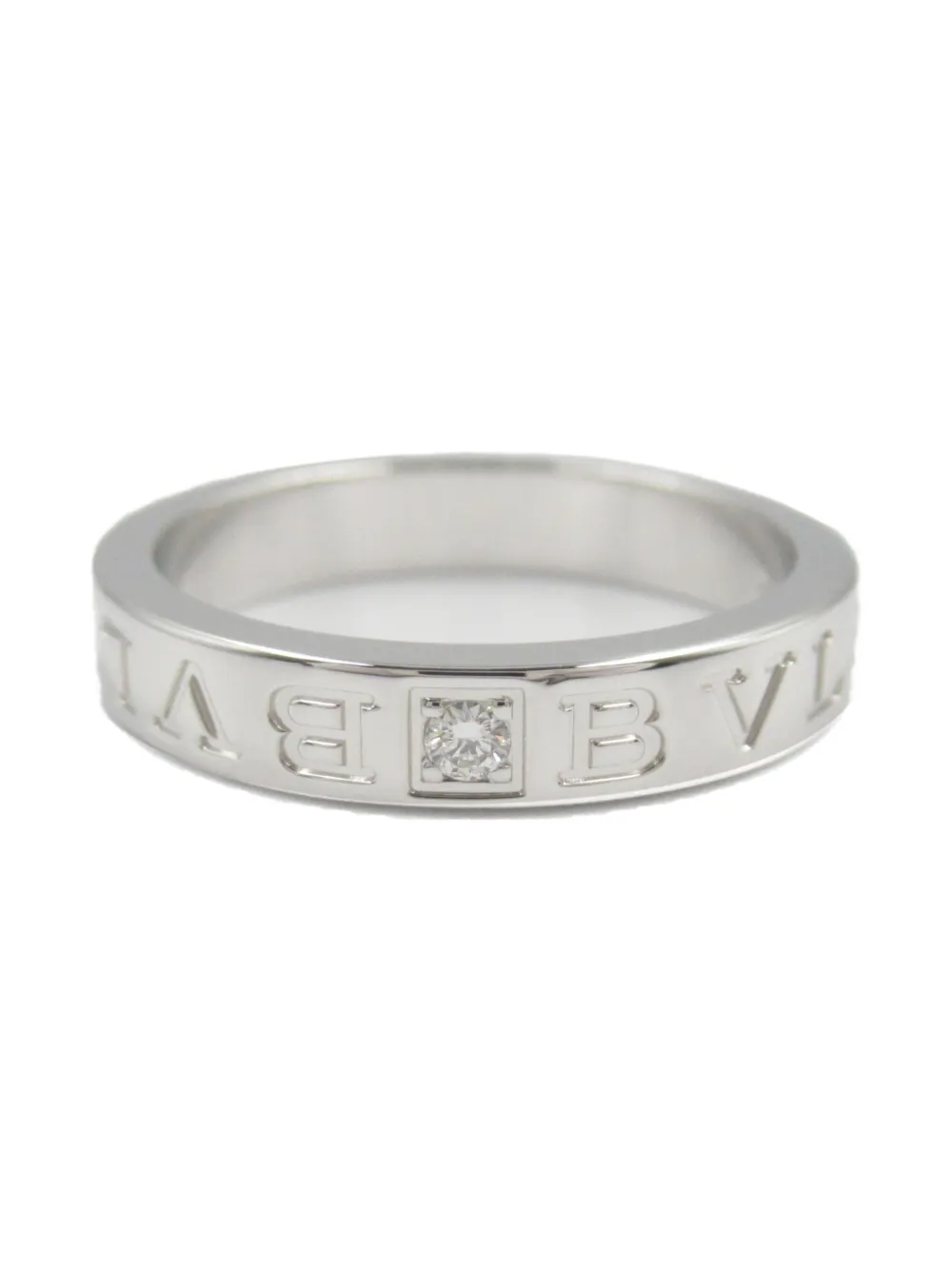 Bvlgari Pre-Owned 2010s ビー ゼロワン ダイヤモンド リング 18Kホワイトゴールド - シルバートーン Bvlgari Pre-Owned 2010s ビー ゼロワン ダイヤモンド リング 18Kホワイトゴールド - シルバートーン