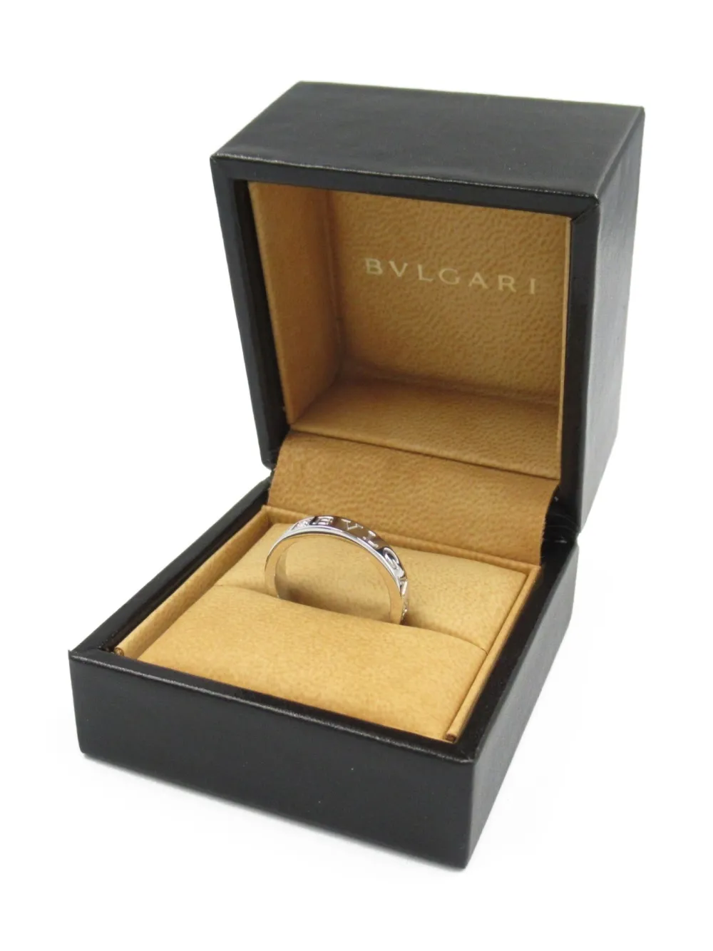 Pre-owned Bvlgari 2010s 18k White Gold B Zero One Diamond Ring