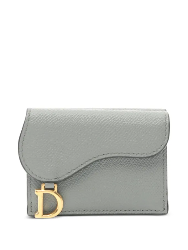 Christian Dior Pre-Owned 2010s Saddle Trifold Wallet Grey