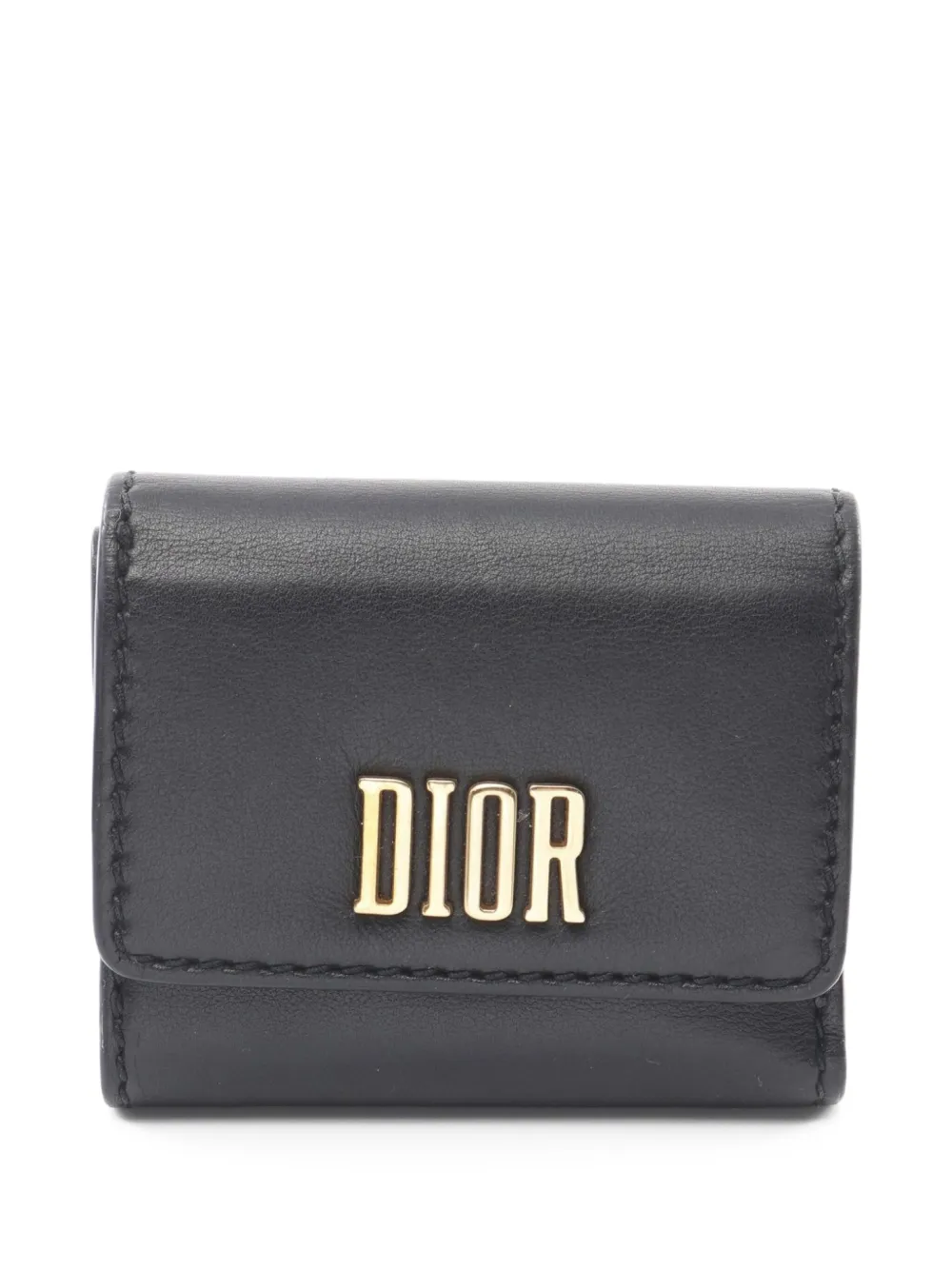 Pre-owned Dior 2010s Logo-lettering Leather Wallet