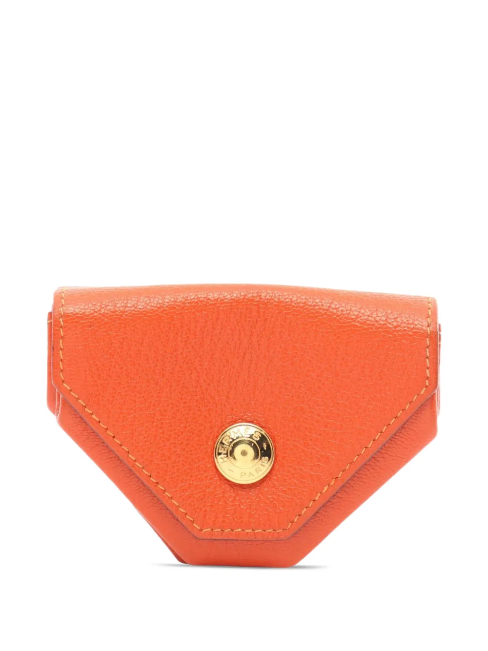 Hermès Pre-Owned 2002 シェーブル ルヴァン キャトル コインケース - オレンジ Hermès Pre-Owned 2002 シェーブル ルヴァン キャトル コインケース - オレンジ