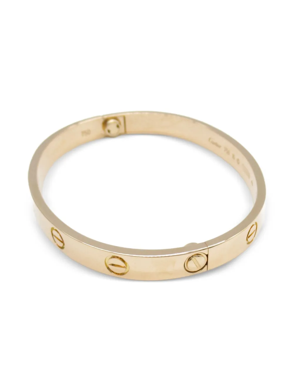 Pre-owned Cartier 2010s 18k Rose Gold Love Breath Bracelet