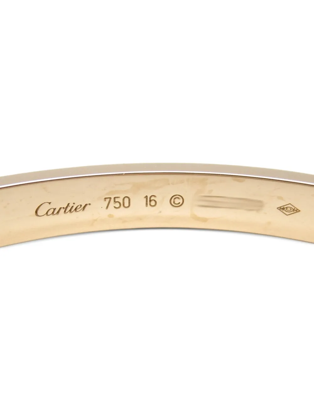 Pre-owned Cartier 2010s 18k Rose Gold Love Breath Bracelet
