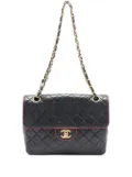 CHANEL Pre-Owned 1989-1991 matelassé W shoulder bag - Black