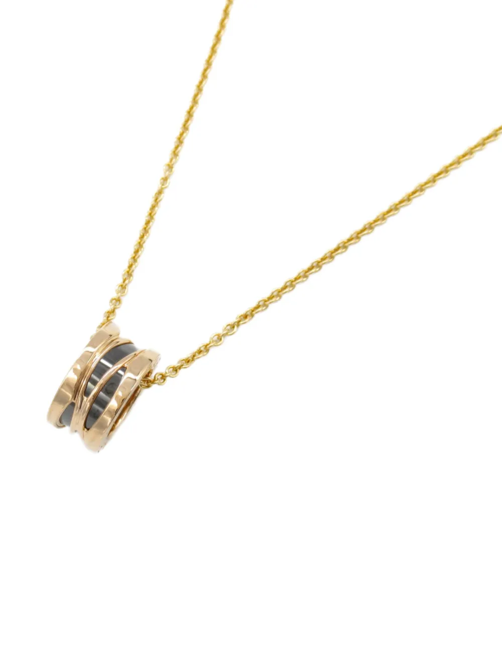 Pre-owned Bvlgari 2010s 18k Rose Gold B.zero1 Necklace