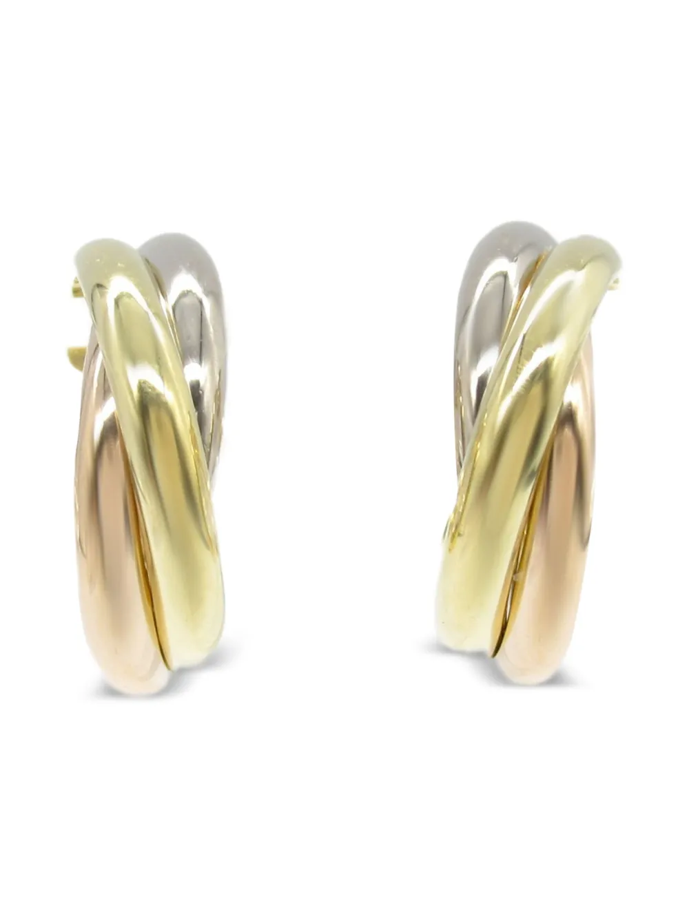 Cartier 2010s トリニティ フープピアス 18Kゴールド - ゴールドトーン Cartier 2010s トリニティ フープピアス 18Kゴールド - ゴールドトーン