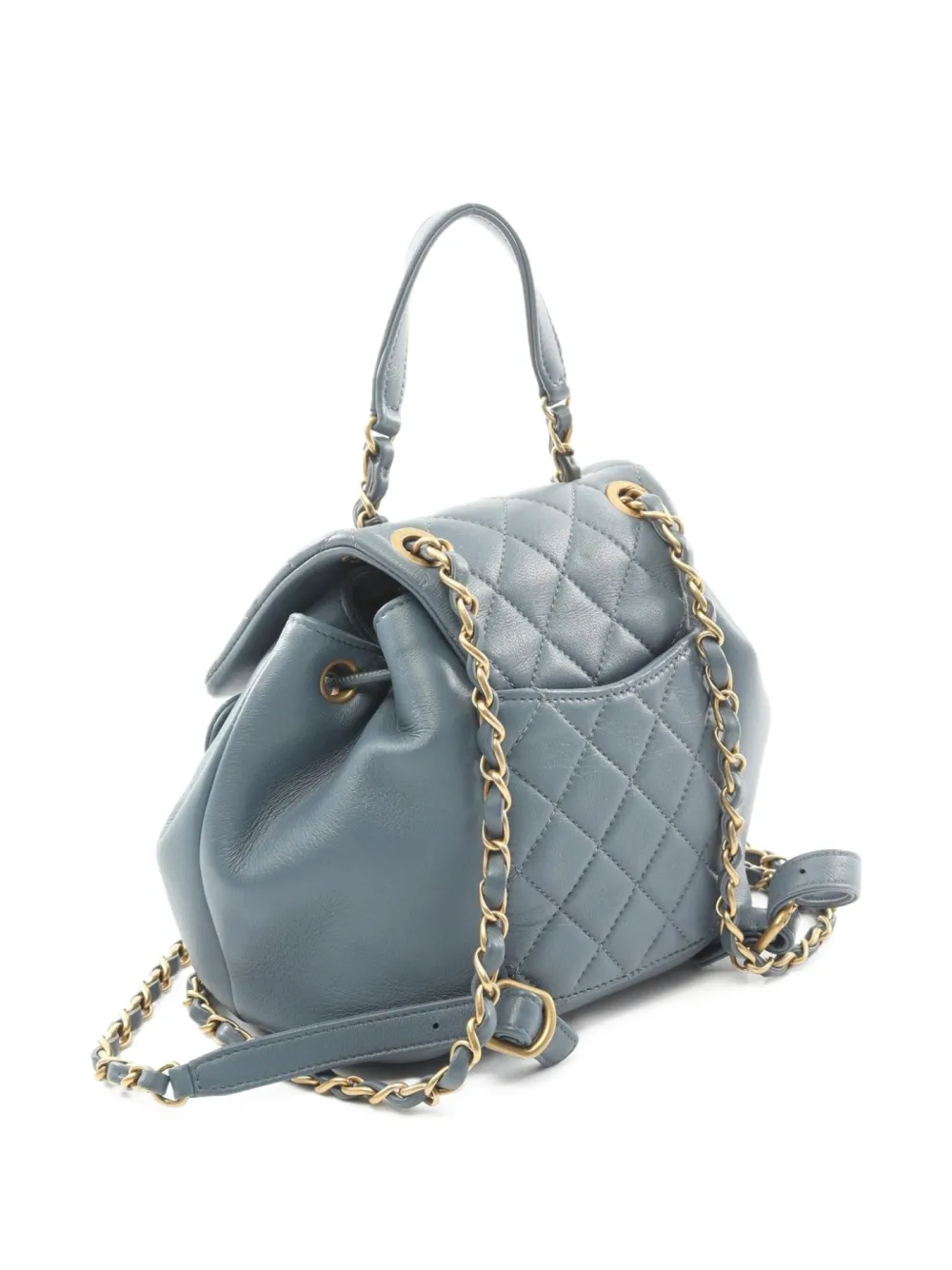 CHANEL Pre-Owned شنطة ظهر جلد بتأثير مبطن 2021 | كلاسيكيات | Image 2