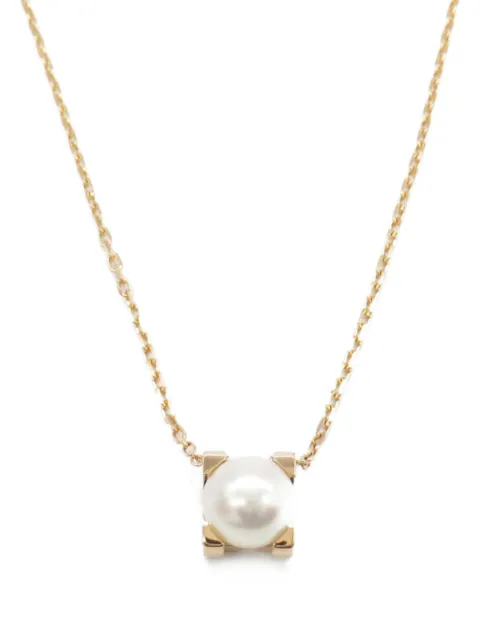 Cartier 2010s 18K rose gold C de Cartier pearl pendant necklace