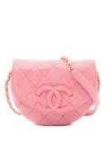 CHANEL Pre-Owned 2021 mini Matelasse Chain handbag - Pink