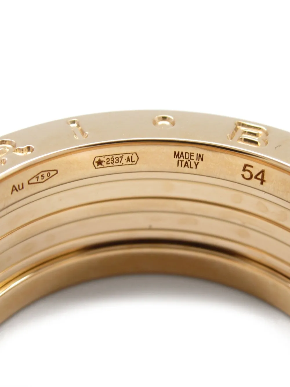 Pre-owned Bvlgari 2010s 18k Rose Gold B Zero One Ring