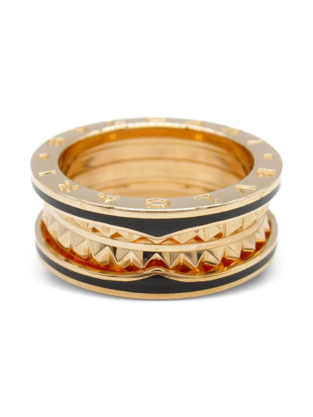 Pre-owned Bvlgari 2010s 18k Rose Gold B Zero One Ring