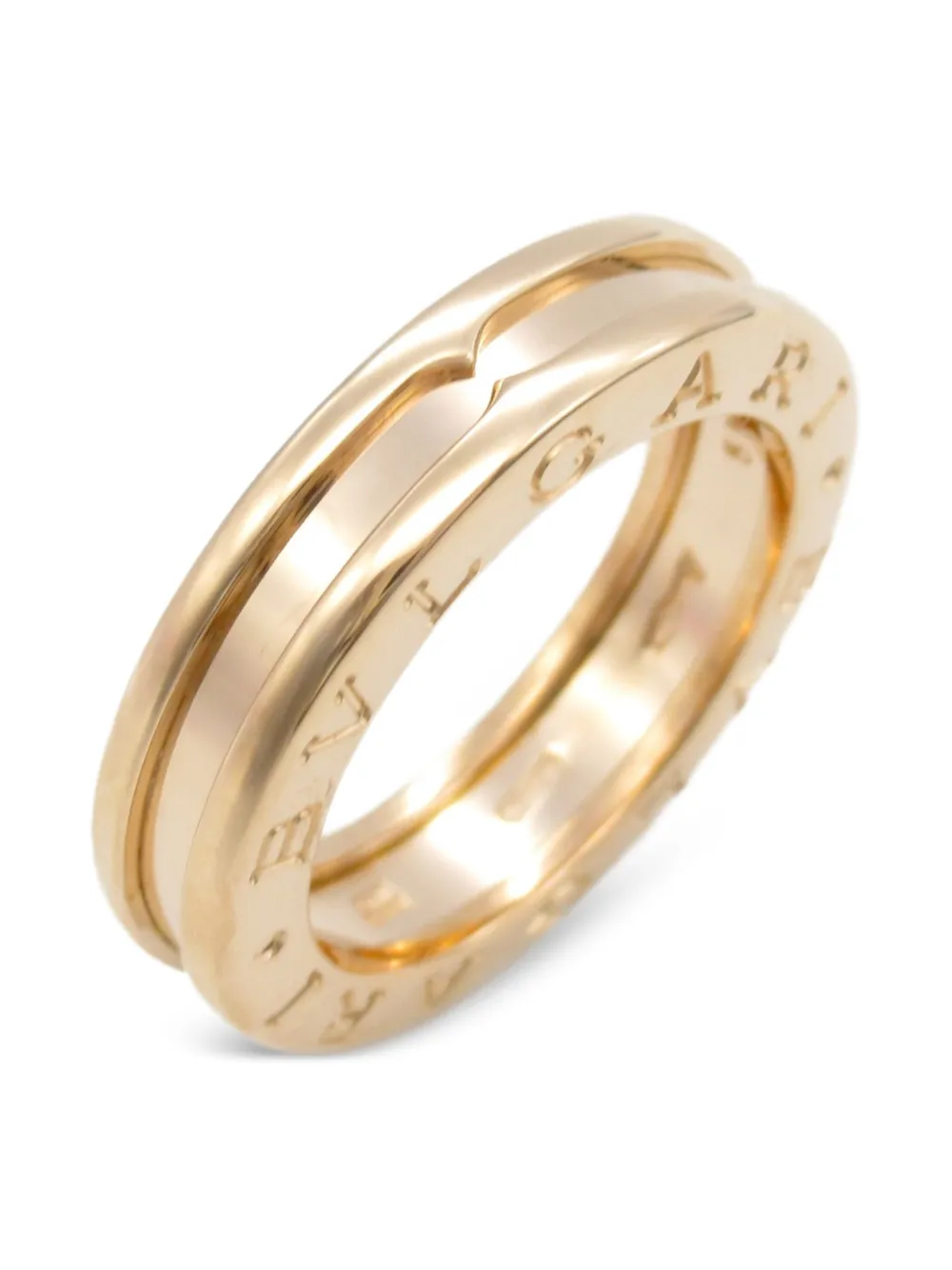 Pre-owned Bvlgari 2010s 18k Rose Gold B.zero1 Ring
