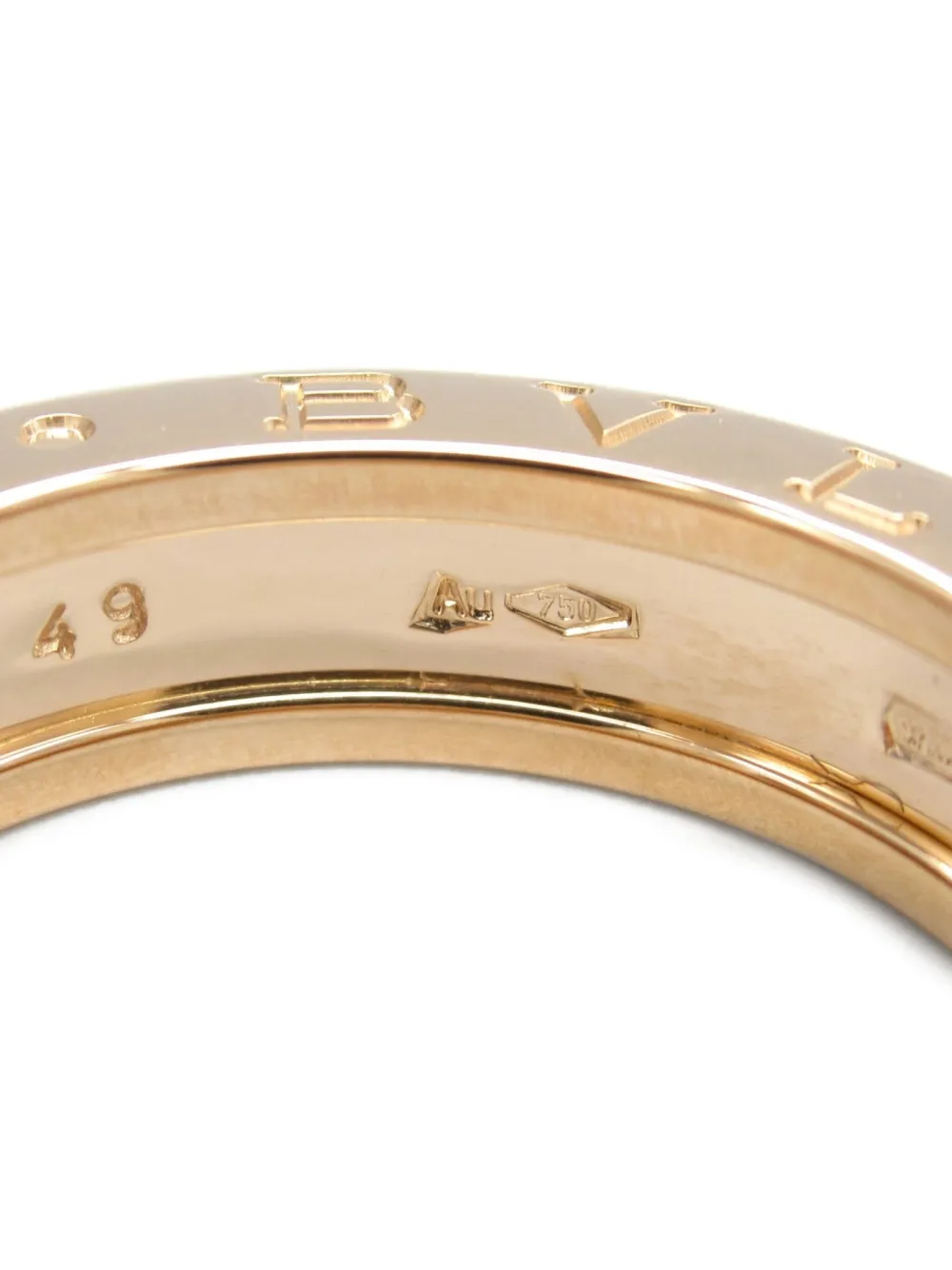 Pre-owned Bvlgari 2010s 18k Rose Gold B.zero1 Ring