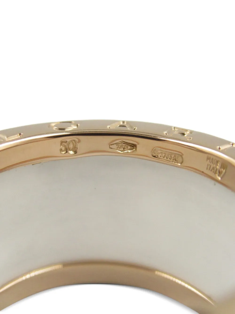 Pre-owned Bvlgari 2010s 18k Rose Gold B.zero1 Ring