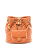 CHANEL Pre-Owned 2021 interlocking CC-logo backpack - Orange