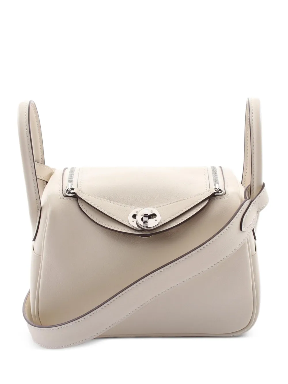 Hermès Pre-Owned 2023 リンディ ハンドバッグ ミニ - ホワイト Hermès Pre-Owned 2023 リンディ ハンドバッグ ミニ - ホワイト
