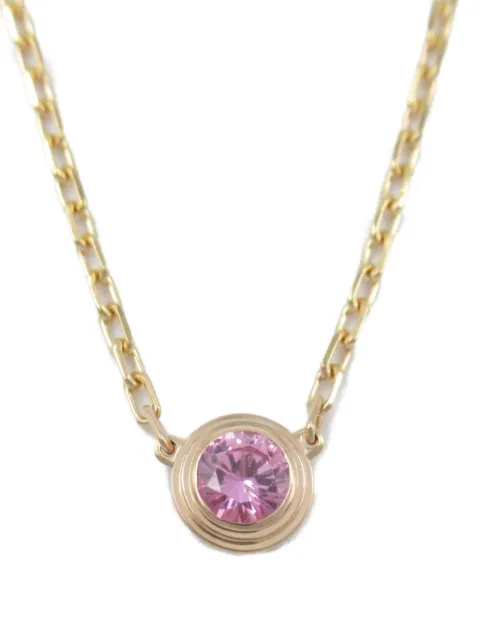 Cartier 2010s 18K rose gold d'Amour sapphire pendant necklace 