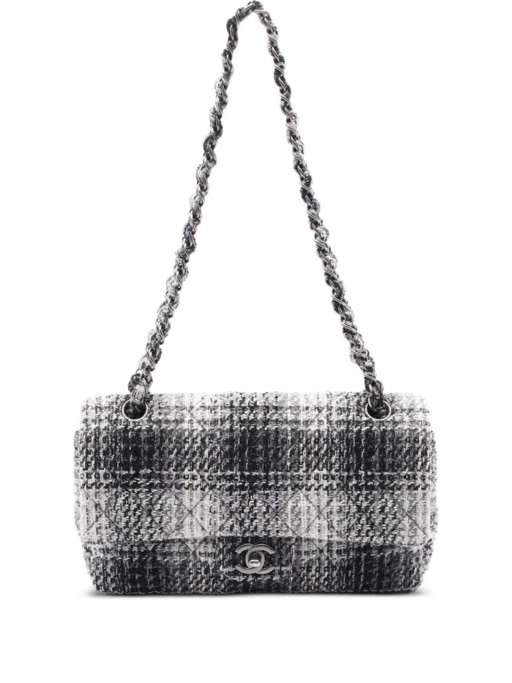 CHANEL Pre-Owned 2009-2010 ダブルフラップ ショルダーバッグ - ブラック CHANEL Pre-Owned 2009-2010 ダブルフラップ ショルダーバッグ - ブラック