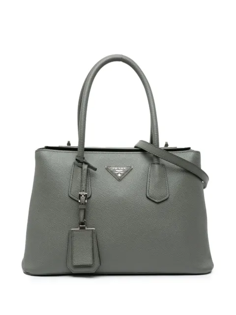 Prada Pre-Owned 2013-2024 Saffiano Cuir Turnlock Twin satchel
