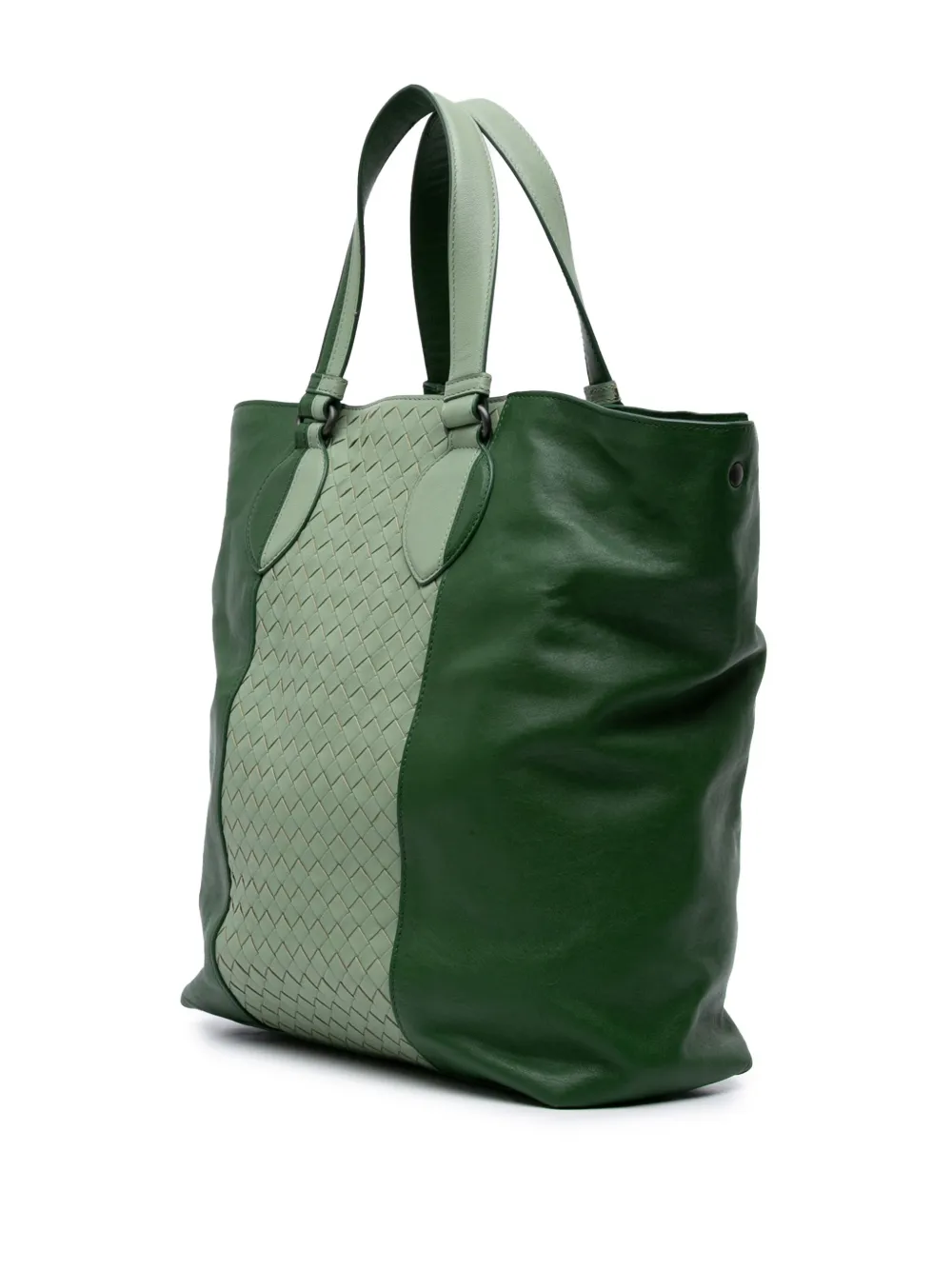 Bottega Veneta Pre-Owned 2012-2024 Bicolor Leather Intrecciato satchel | Pre-Owned | Image 2