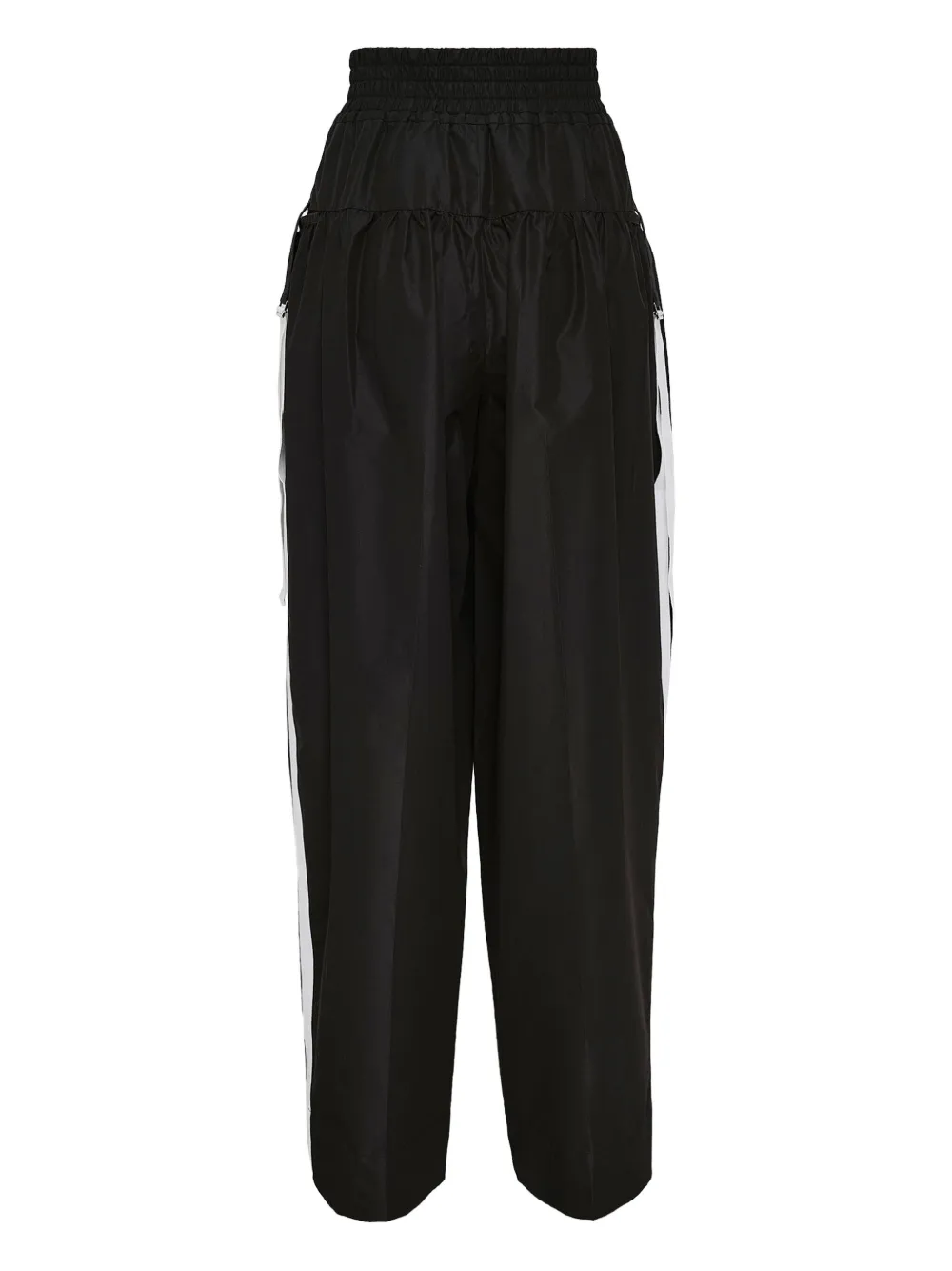 pleated side-stripe trousers