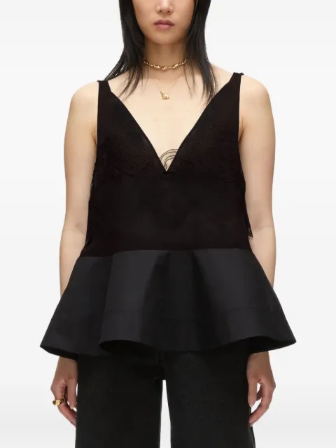 3.1 Phillip Lim lace-panel peplum top