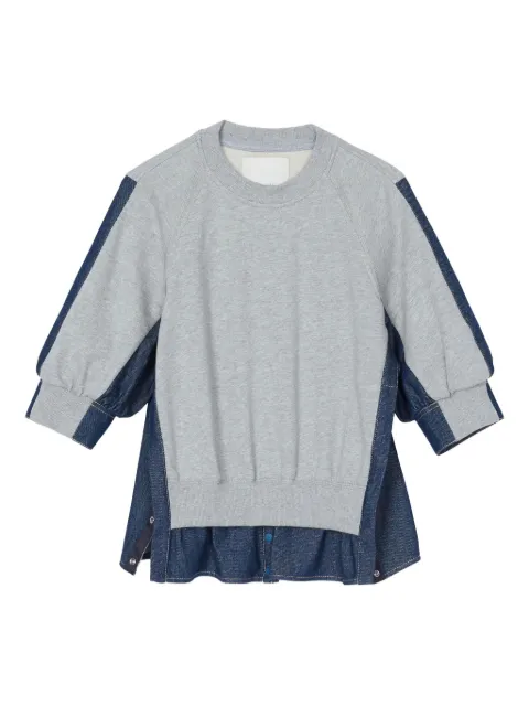 3.1 Phillip Lim panelled denim sweatshirt 