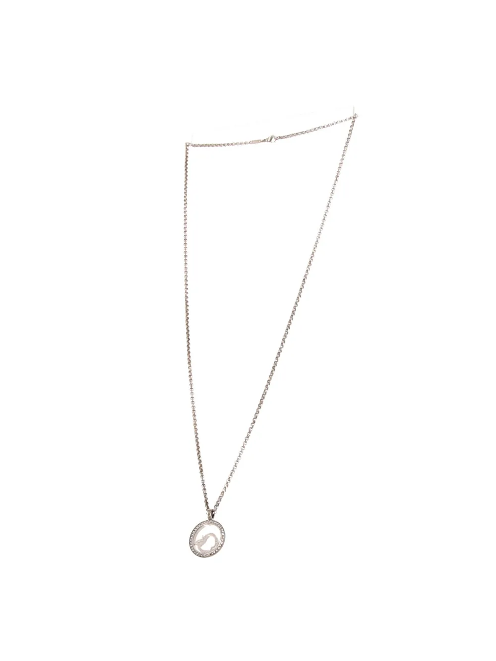 Pre-owned Chopard 2010s White Gold Happy Diamonds Big Apple Diamond Necklace