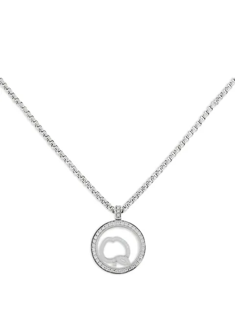Chopard Pre-Owned 2010s white gold Happy Diamonds Big Apple diamond necklace