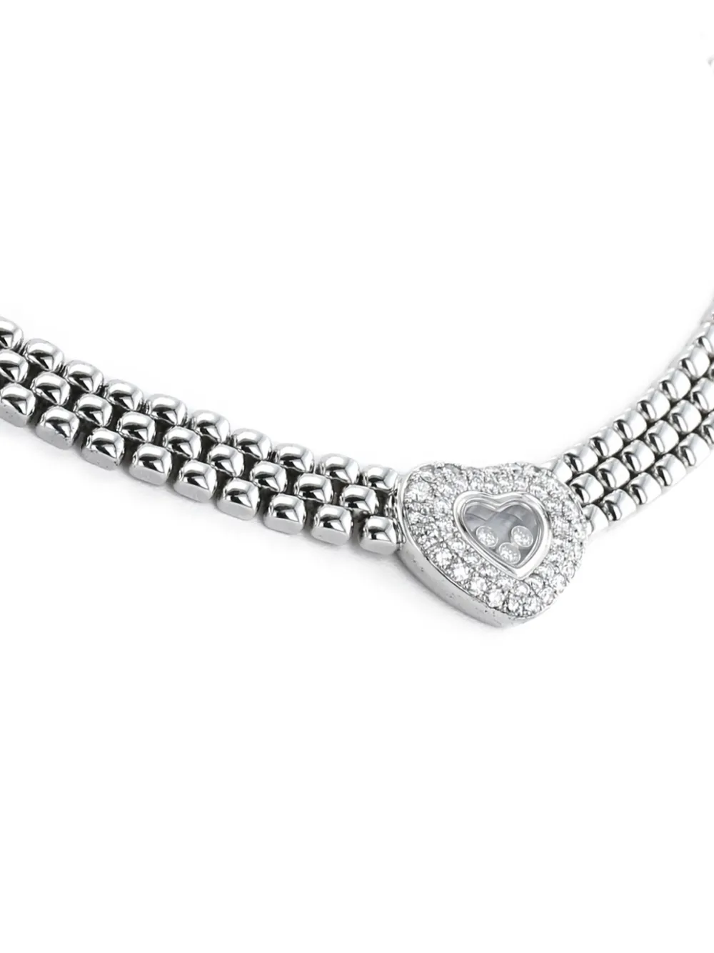 Pre-owned Chopard White Gold Happy Diamonds Diamond Necklace