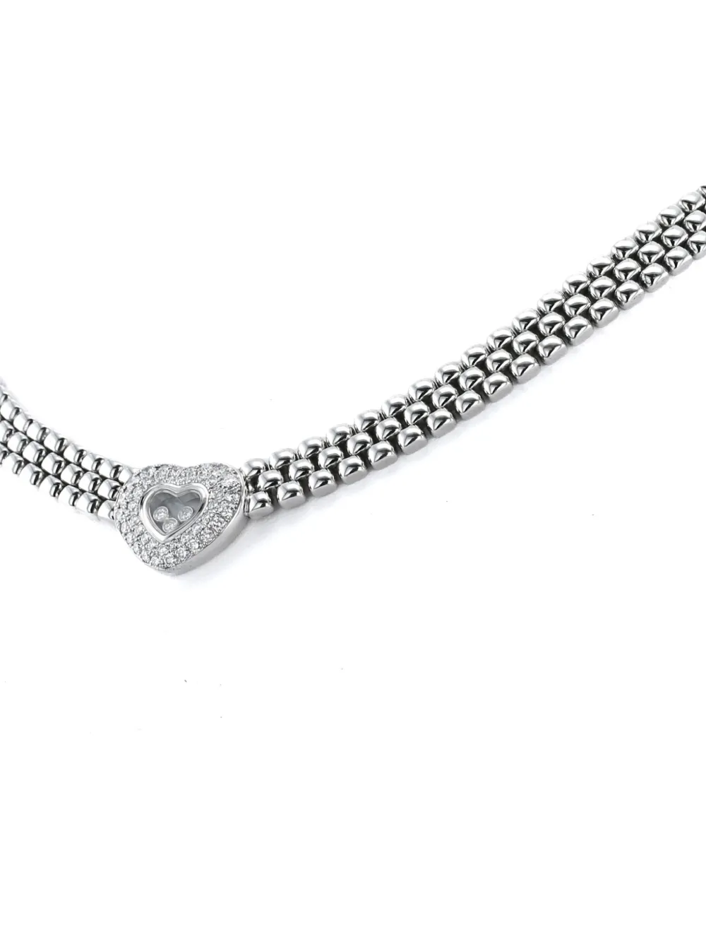 Pre-owned Chopard White Gold Happy Diamonds Diamond Necklace