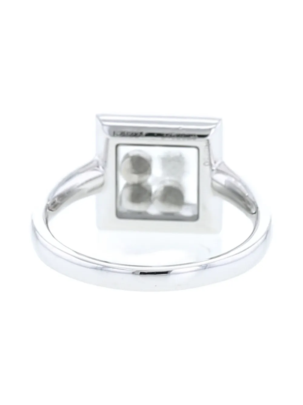 Pre-owned Chopard 2010s White Gold Happy Diamonds Ring