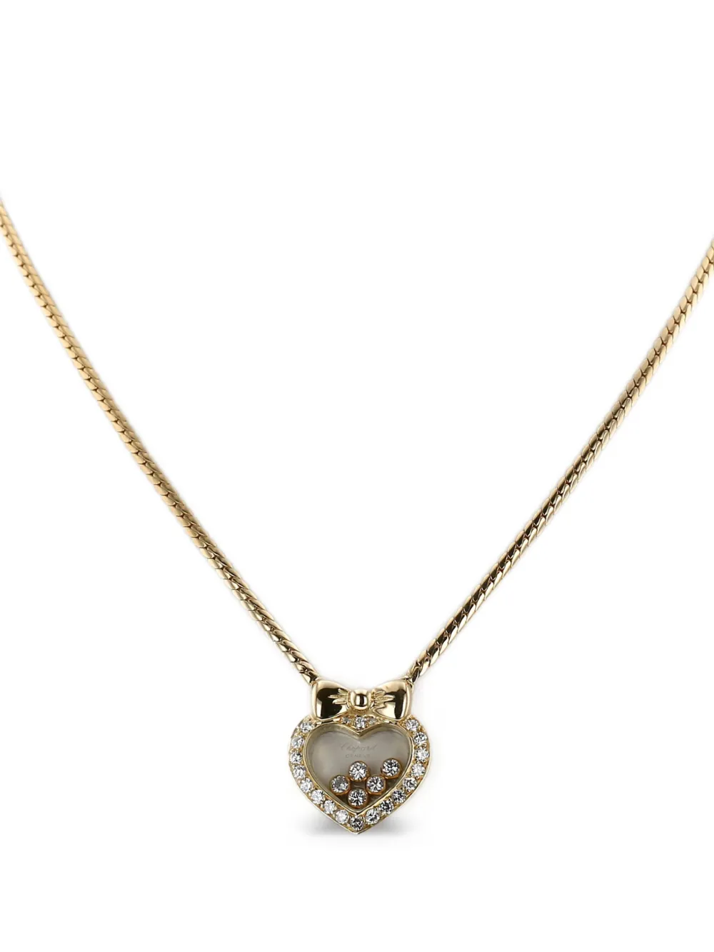 Chopard Pre-Owned 2010s yellow gold Happy Diamonds necklace | Image 2