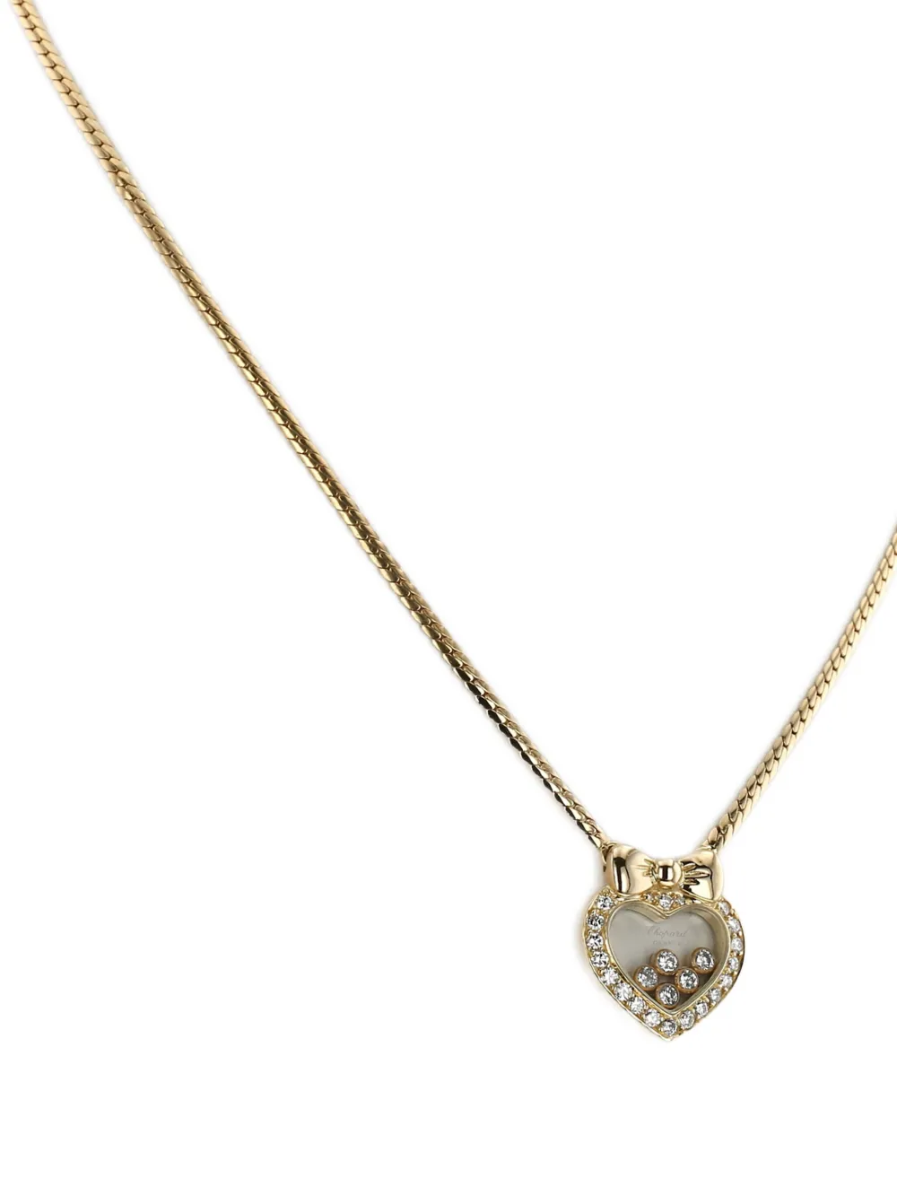 Pre-owned Chopard 2010s Yellow Gold Happy Diamonds Necklace