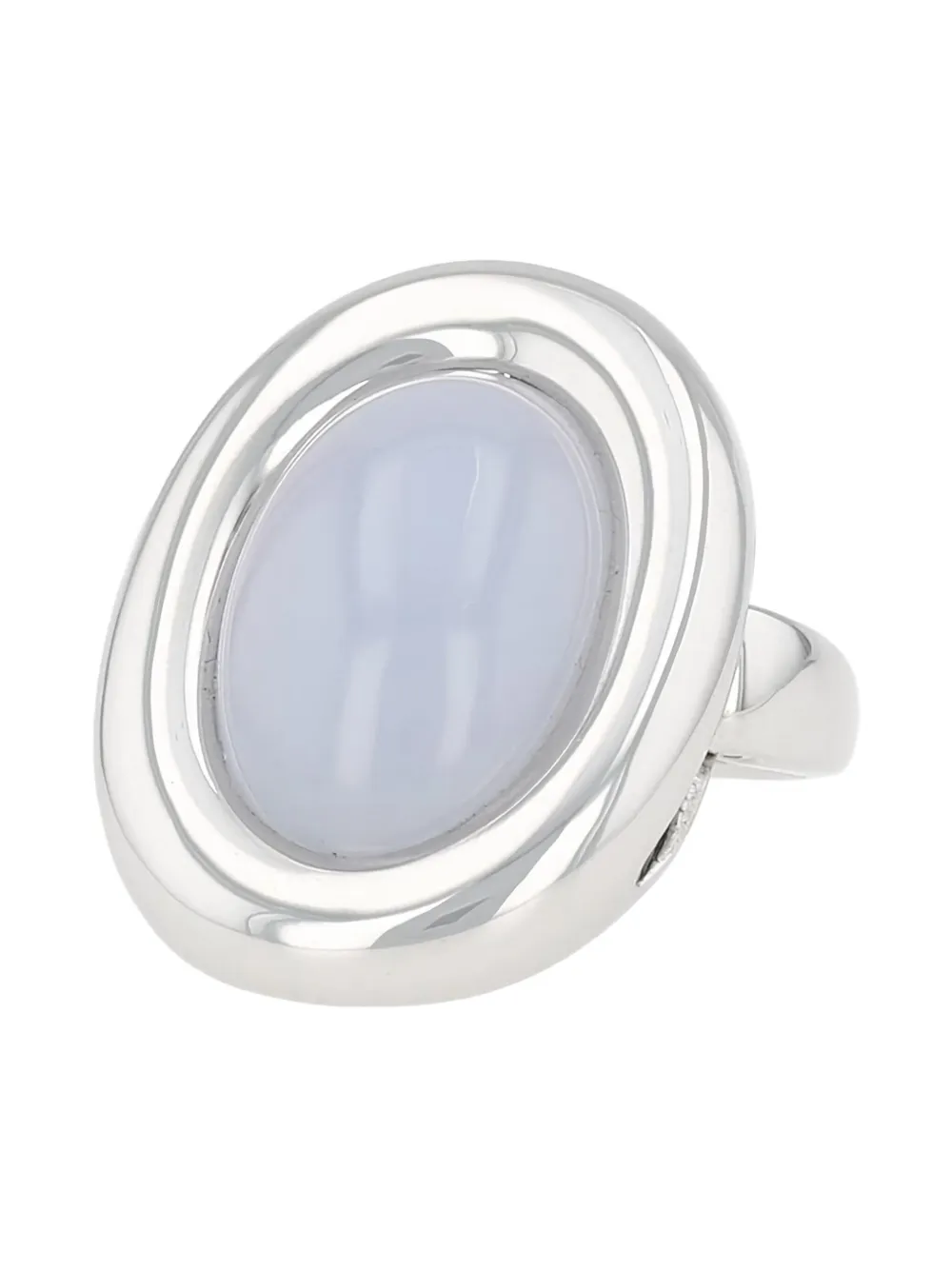 Poiray anillo Indrani en oro blanco con calcedonia 2020 | plateado | Image 1